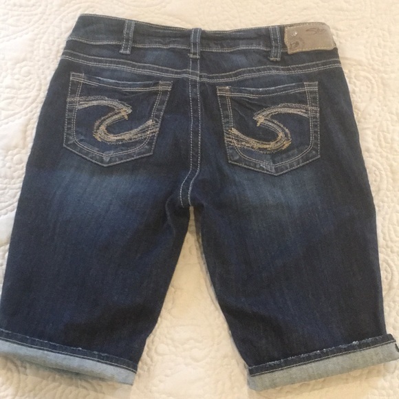 Silver Jeans Suki Mid Denim Bermuda Shorts W30